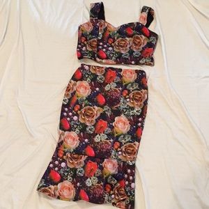 ASOS curve 2 piece skirt & top